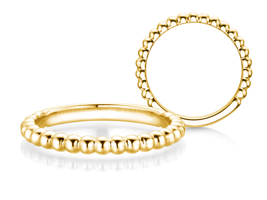 Verlobungsring Beads in 14K Gelbgold poliert