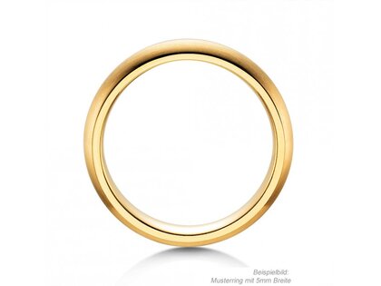 Herrenring Classic 2,5mm in 9K Gelbgold matt