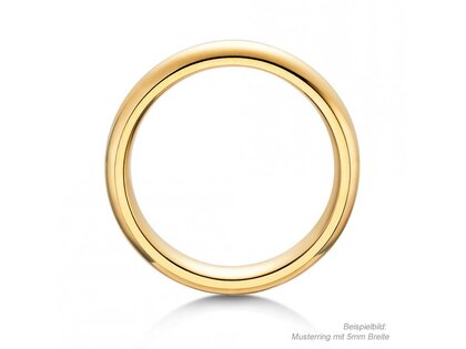 Herrenring Classic 3mm in 14K Gelbgold poliert