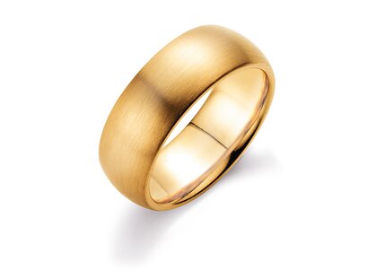 Herrenring Classic 8mm in 18K Gelbgold matt