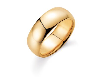 Herrenring Classic 7,5mm in 14K Gelbgold poliert