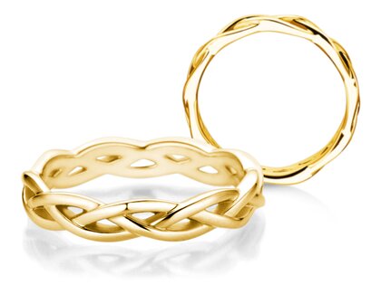 Verlobungsring Curve in 14K Gelbgold poliert