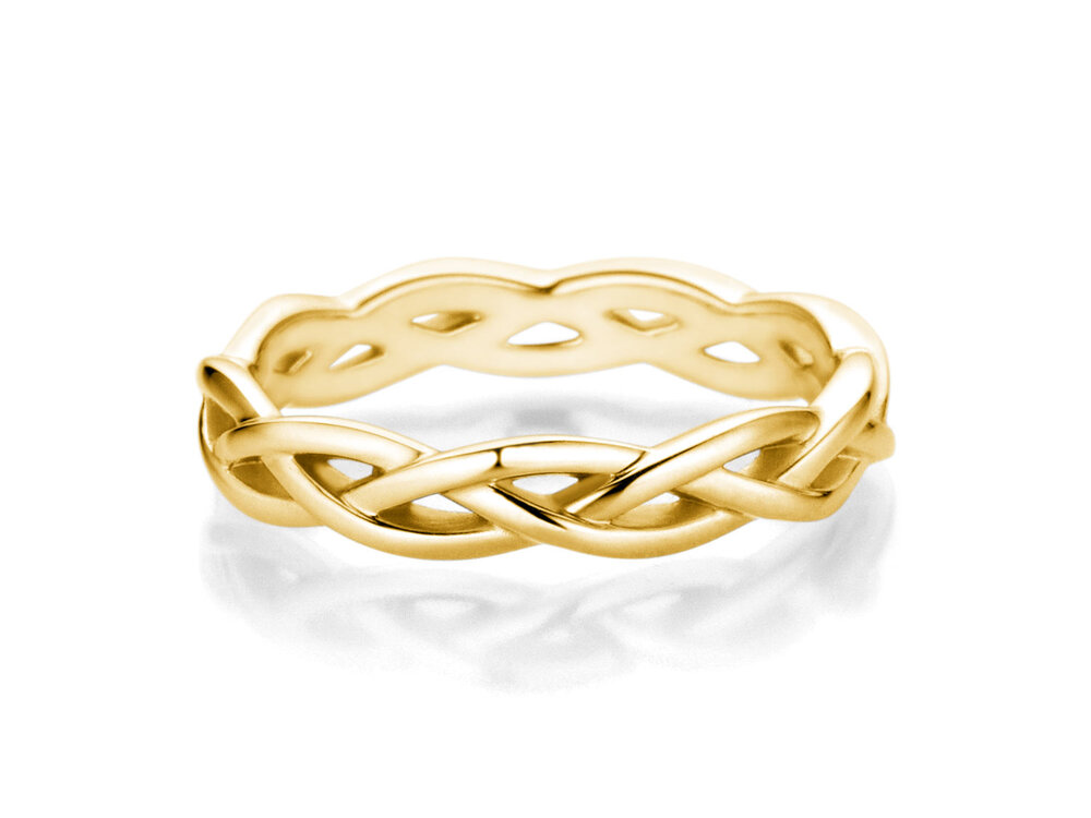Verlobungsring Curve in 18K Gelbgold poliert
