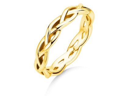 Verlobungsring Curve in 14K Gelbgold poliert