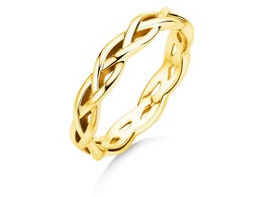 Verlobungsring Curve in 14K Gelbgold poliert