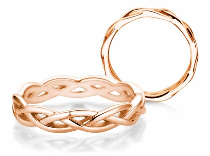 Verlobungsring Curve in 9K Roségold poliert