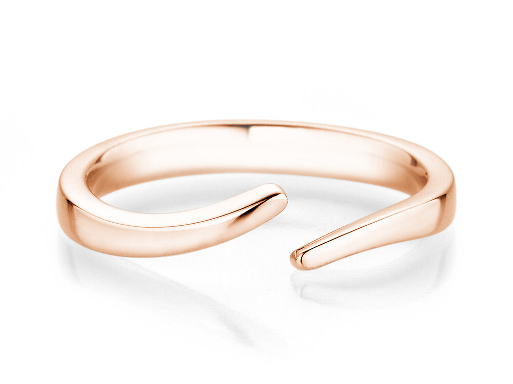 Verlobungsring Flow in 18K Roségold poliert