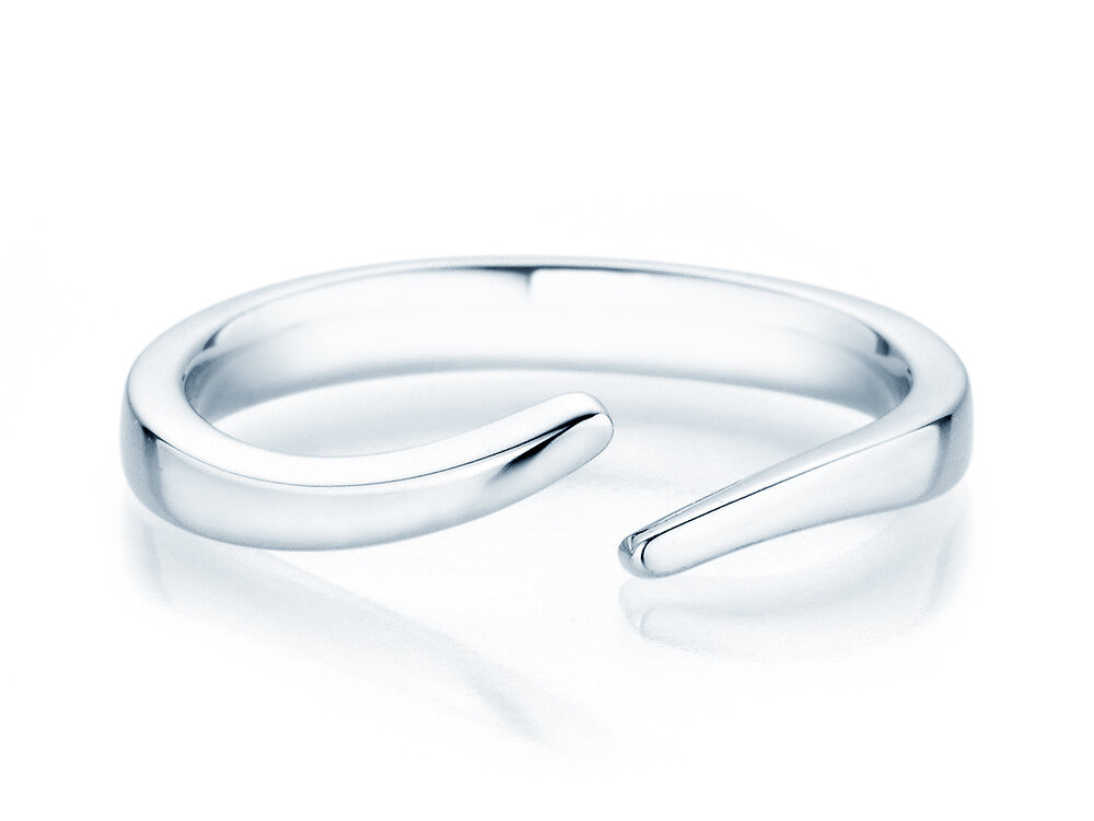 Verlobungsring Flow in Platin 950/- poliert