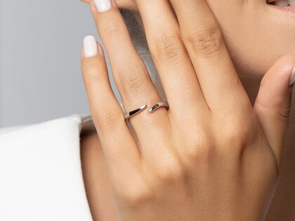 Verlobungsring Flow in Silber 925/- poliert