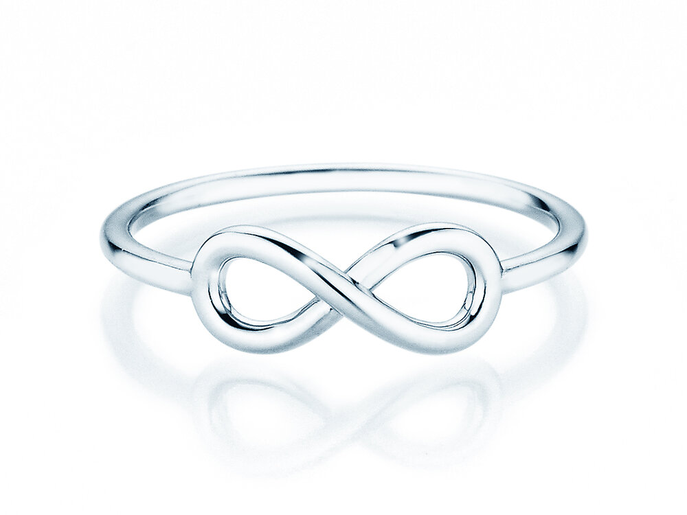 Verlobungsring Infinity Air in 14K Weißgold poliert