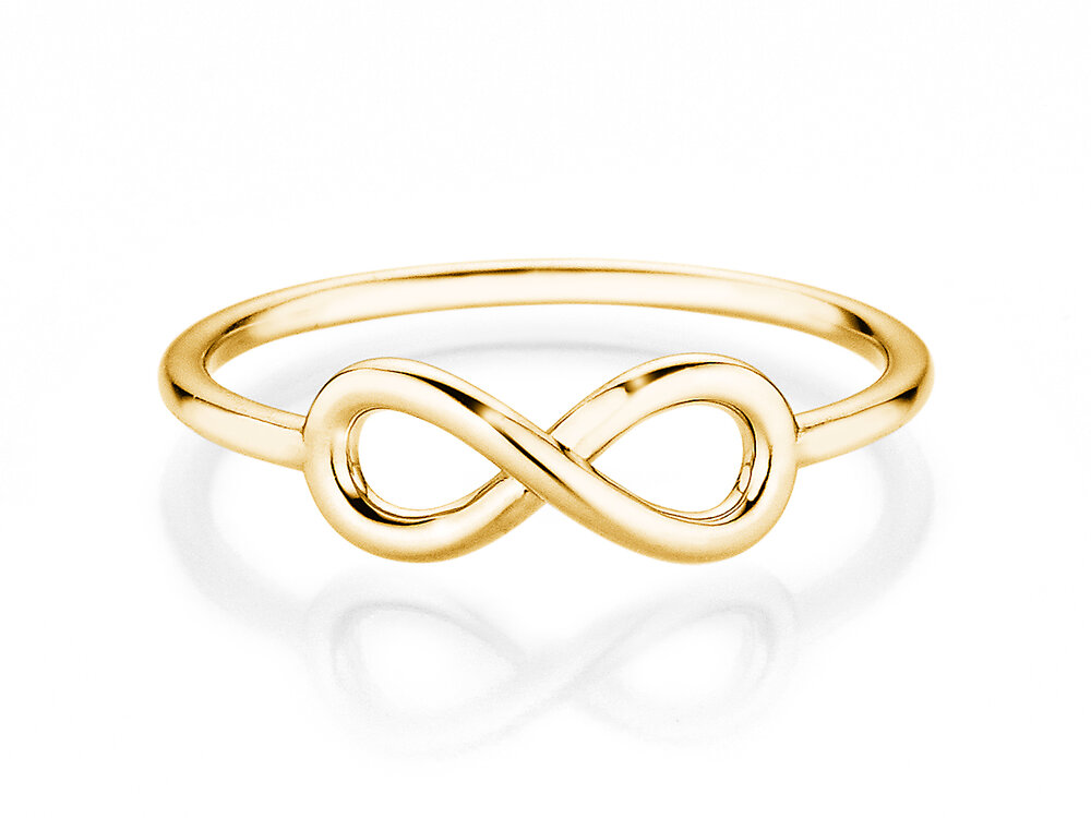 Verlobungsring Infinity Air in 14K Gelbgold poliert