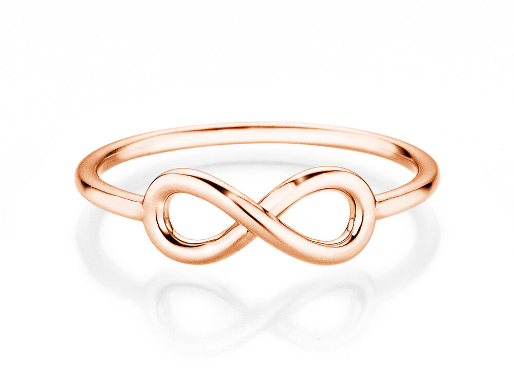 Verlobungsring Infinity Air in 14K Roségold poliert