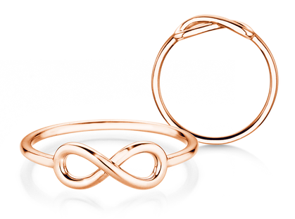 Verlobungsring Infinity Air in 9K Roségold poliert