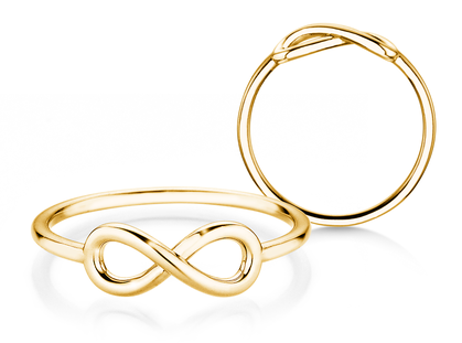 Verlobungsring Infinity Air in 9K Gelbgold poliert