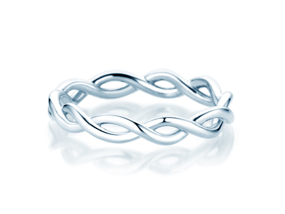 Verlobungsring Infinity Curve in Silber 925/- poliert