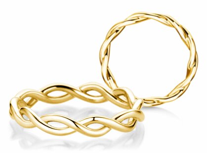 Verlobungsring Infinity Curve in 9K Gelbgold poliert