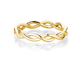 Verlobungsring Infinity Curve in 14K Gelbgold poliert