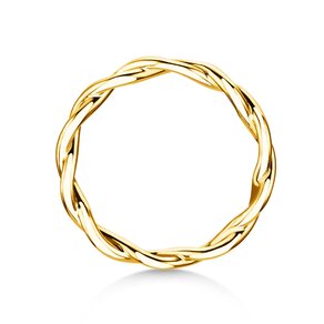 Verlobungsring Infinity Curve in 14K Gelbgold poliert