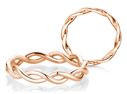 Verlobungsring Infinity Curve in 9K Roségold poliert