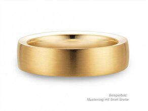 Herrenring Infinity 3mm in 14K Gelbgold matt