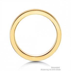 Herrenring Infinity 3mm in 14K Gelbgold matt