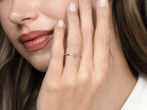 Verlobungsring The Knot in 14K Weißgold poliert