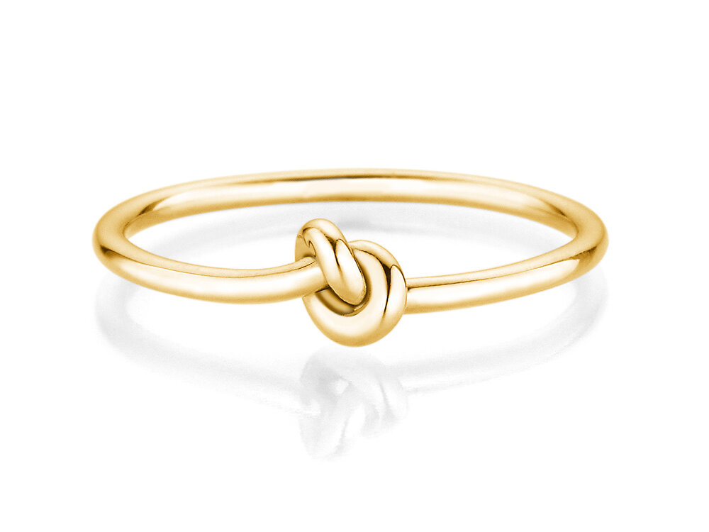 Verlobungsring The Knot in 14K Gelbgold poliert