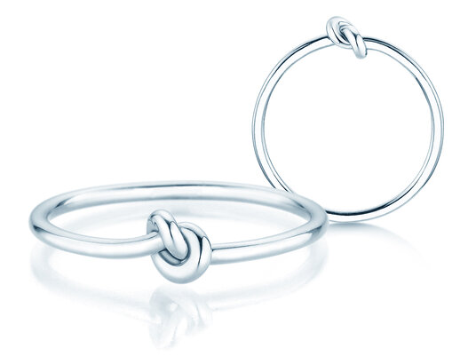 Verlobungsring The Knot in 14K Weißgold poliert