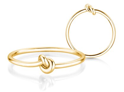 Verlobungsring The Knot in 9K Gelbgold poliert