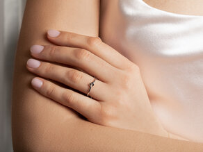 Verlobungsring The Knot in 14K Weißgold poliert