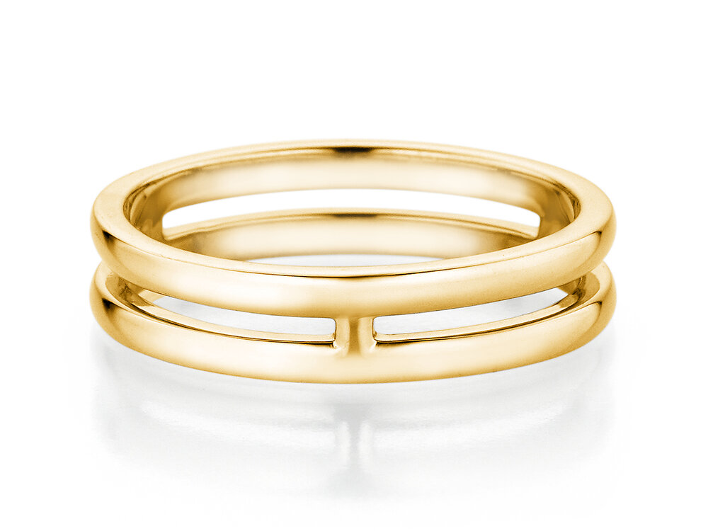 Verlobungsring Link in 14K Gelbgold poliert