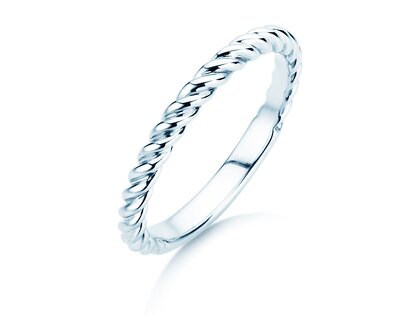 Verlobungsring Loop in 14K Weißgold poliert