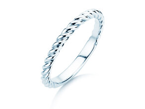 Verlobungsring Loop in 14K Weißgold poliert