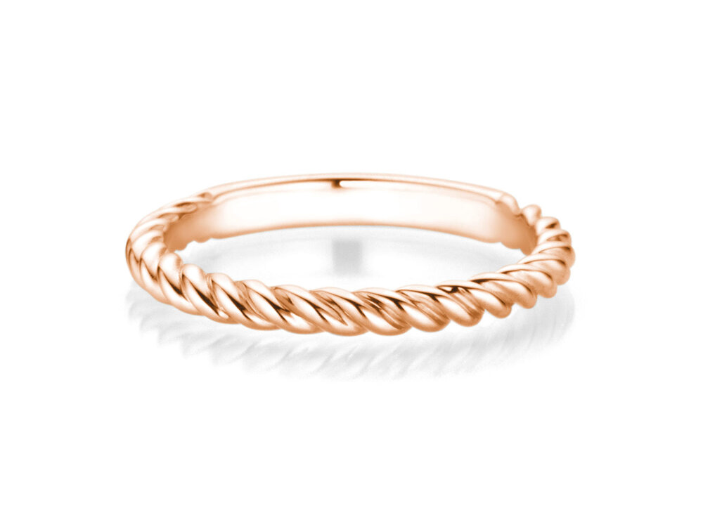 Verlobungsring Loop in 14K Roségold poliert