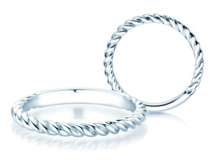 Verlobungsring Loop in 14K Weißgold poliert