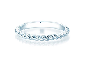 Verlobungsring Loop in 14K Weißgold poliert