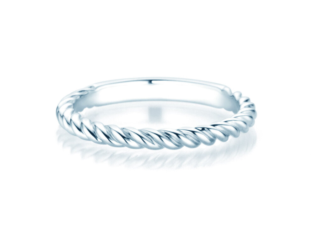 Verlobungsring Loop in 18K Weißgold poliert