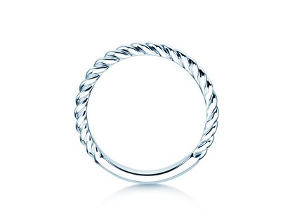 Verlobungsring Loop in 14K Weißgold poliert