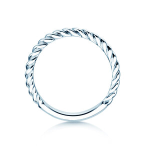 Verlobungsring Loop in 14K Weißgold poliert