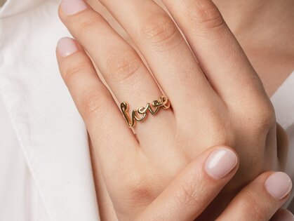 Ring Love Clean in 14K Weißgold poliert