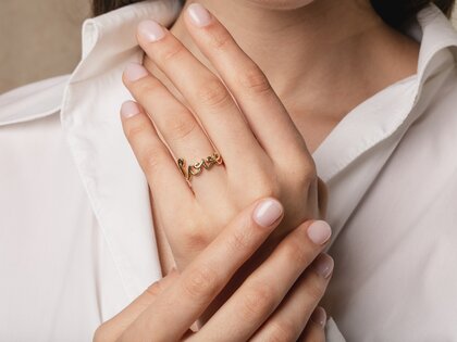 Ring Love Clean in 14K Weißgold poliert