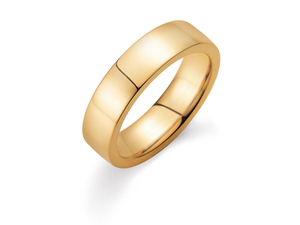 Herrenring Modern 5,5mm in 9K Gelbgold poliert