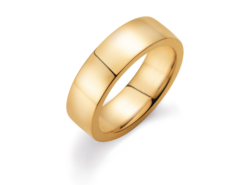 Herrenring Modern 7mm in 9K Gelbgold poliert