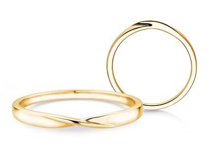 Verlobungsring Spin 2mm in 14K Gelbgold poliert