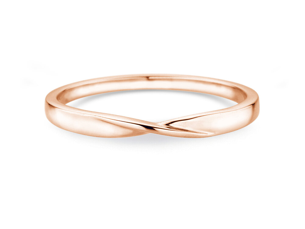 Verlobungsring Spin 2mm in 14K Roségold poliert