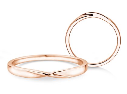 Verlobungsring Spin 2,2mm in 9K Roségold poliert