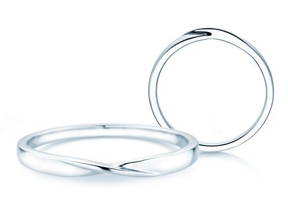 Verlobungsring Spin 2mm in 9K Weißgold poliert
