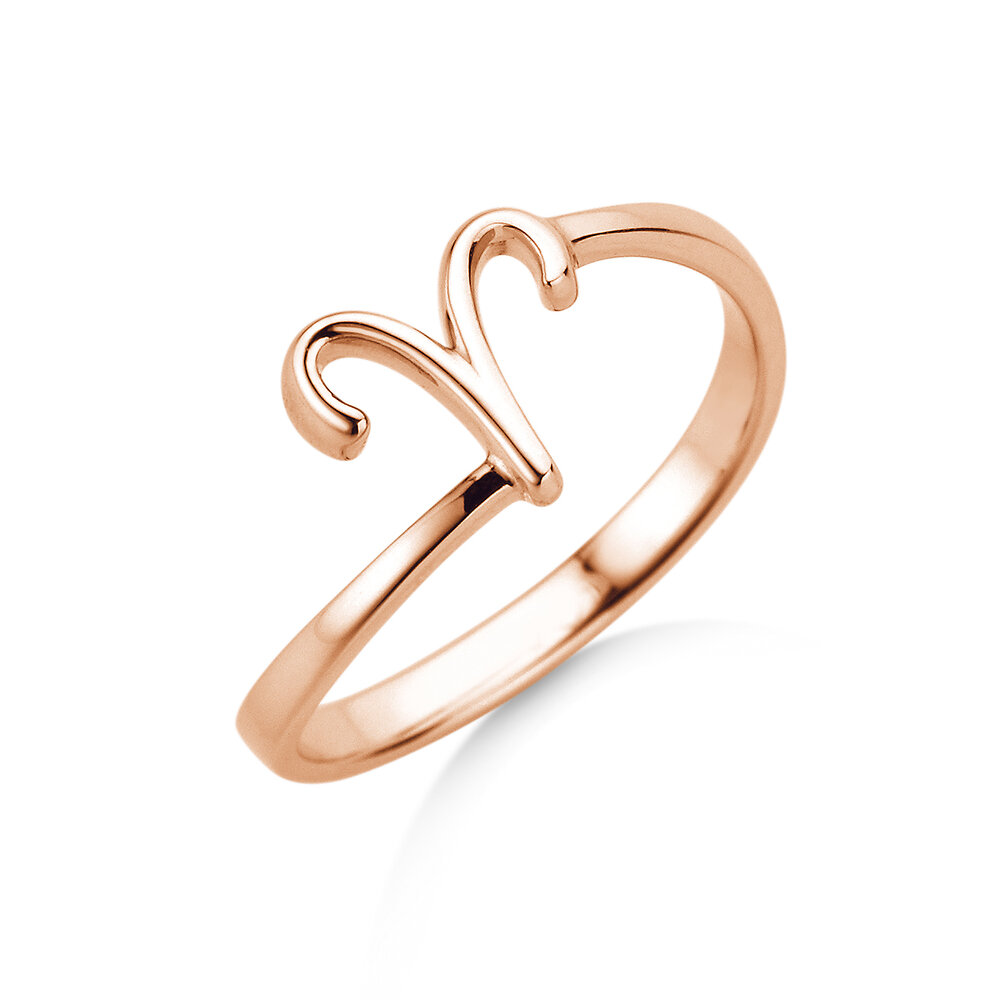 Sternzeichen-Ring Widder in 9K Roségold