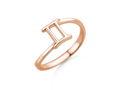 Ring Sternzeichen Zwillinge in 18K Roségold