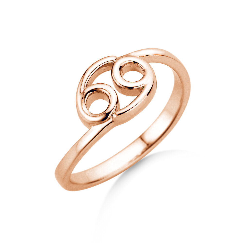Ring Sternzeichen Krebs in 18K Roségold